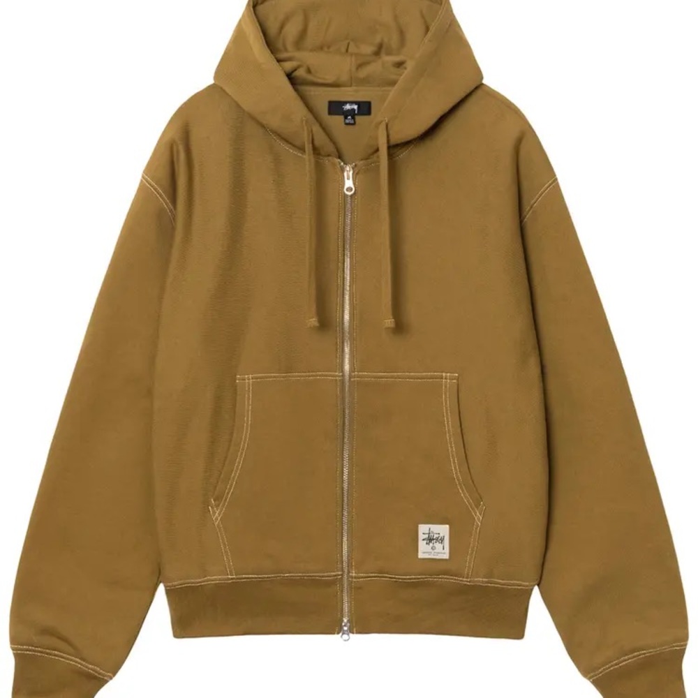 Stussy Workwear Hoodie Medium Brown supreme carhartt obey fear of god Nike lot